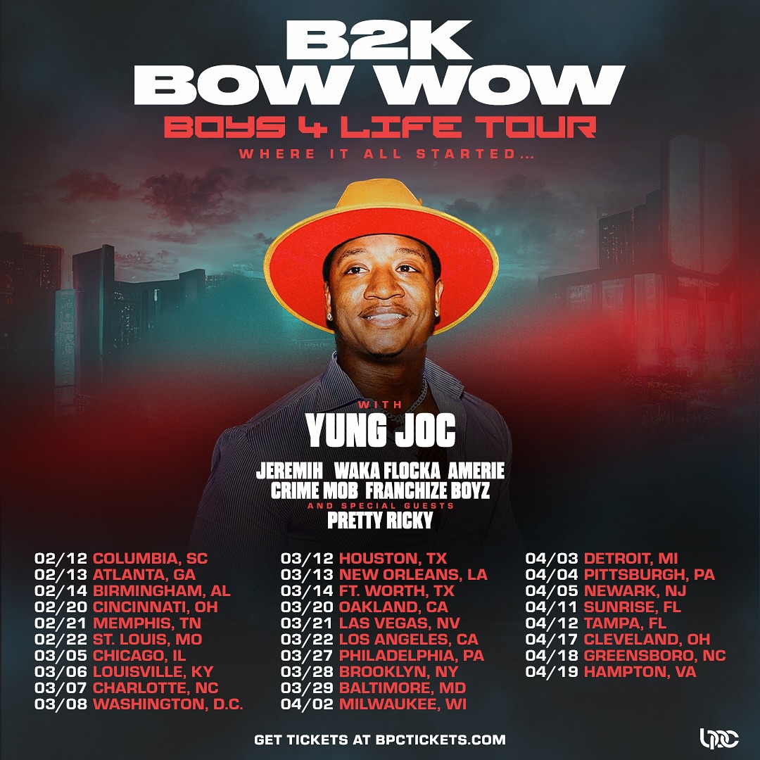 Yung Joc The Boys 4 Life Tour Poster 2026